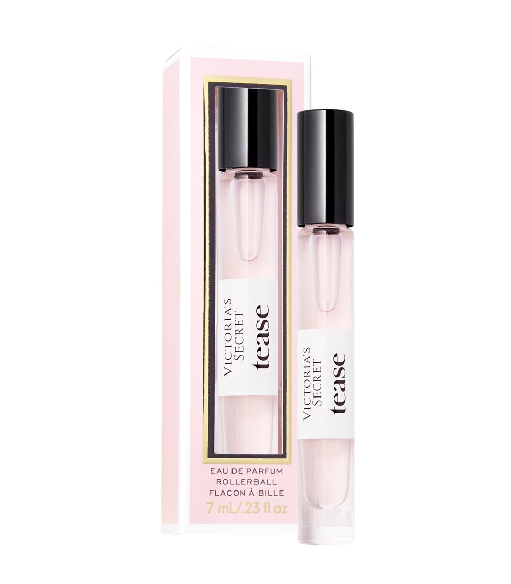 Victoria's Secret Tease travel spray bottle in a sleek on the go setup.