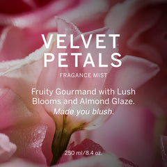 Victoria's Secret Velvet Petals closeup of blooms with almond glaze notes.