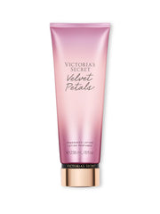 Victoria's Secret Velvet Petals lotion bottle ready for daily skin hydration.
