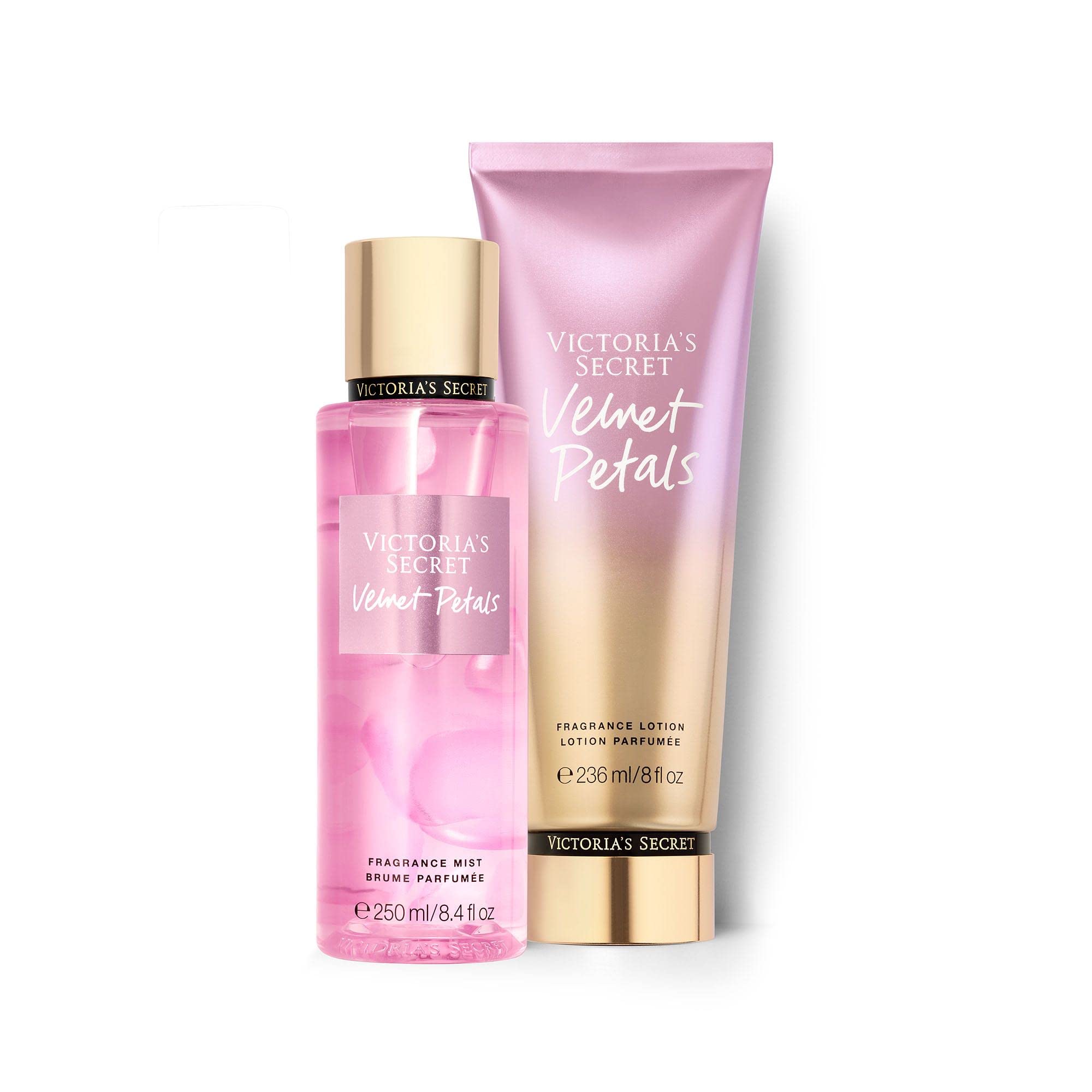 Victoria's Secret Velvet Petals Mist bottle delivering fresh floral fragrance for daily layering.