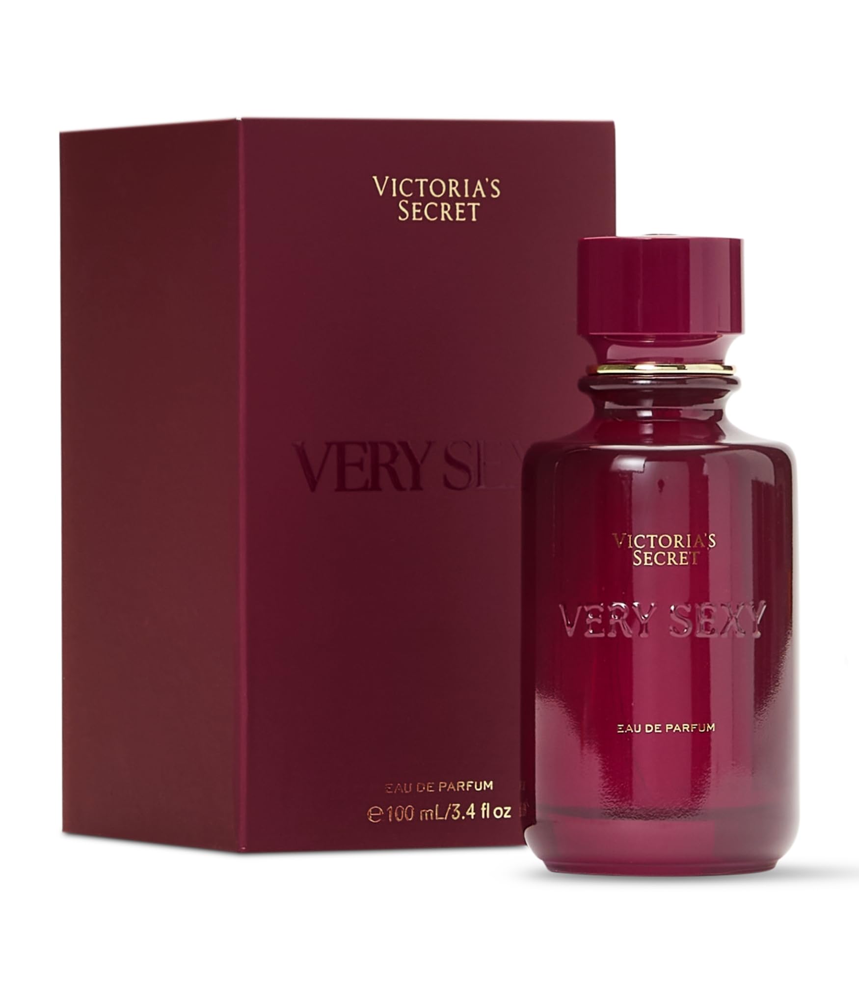 Victoria's Secret Very Sexy EDP bottle front view, hinting at long-lasting scent for day or night.