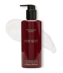 Victoria's Secret Very Sexy lotion bottle front with luxe packaging and warm glow
