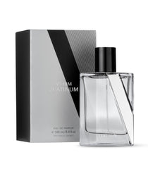 Victoria's Secret VS Him Platinum bottle front with a long-lasting aromatic woody scent