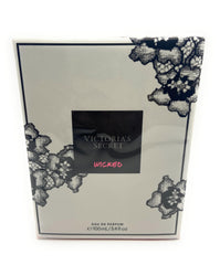 Victoria's Secret Wicked perfume bottle front highlighting warm freesia and vanilla for evening wear.