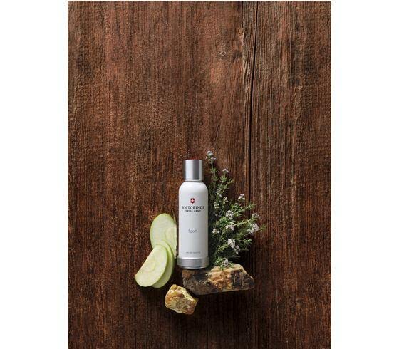 Victorinox Swiss Army Sport EDT note-forward bottle shows versatility for crisp morning routines.