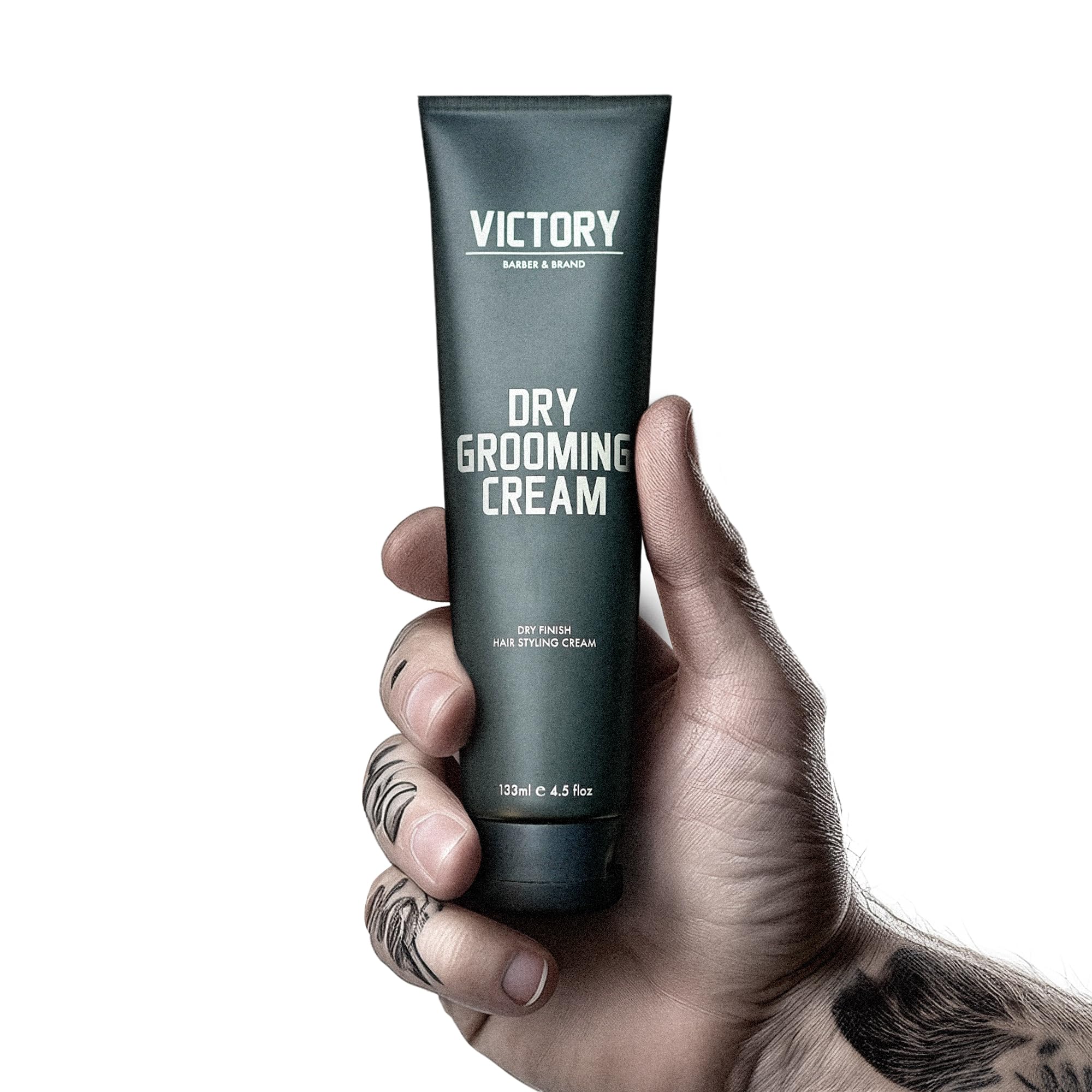 Victory Dry Grooming Cream packaging highlights premium daily-use cream.