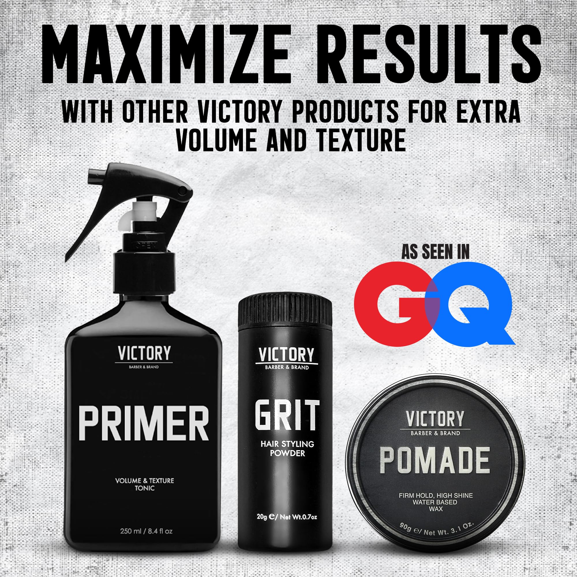 Victory Pomade model styling during daily grooming routine