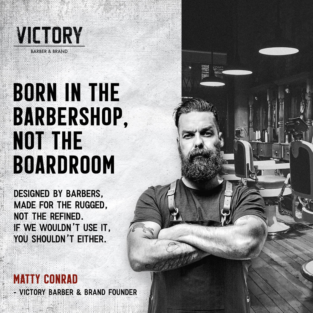 Victory Pomade water-based formula for easy washing out