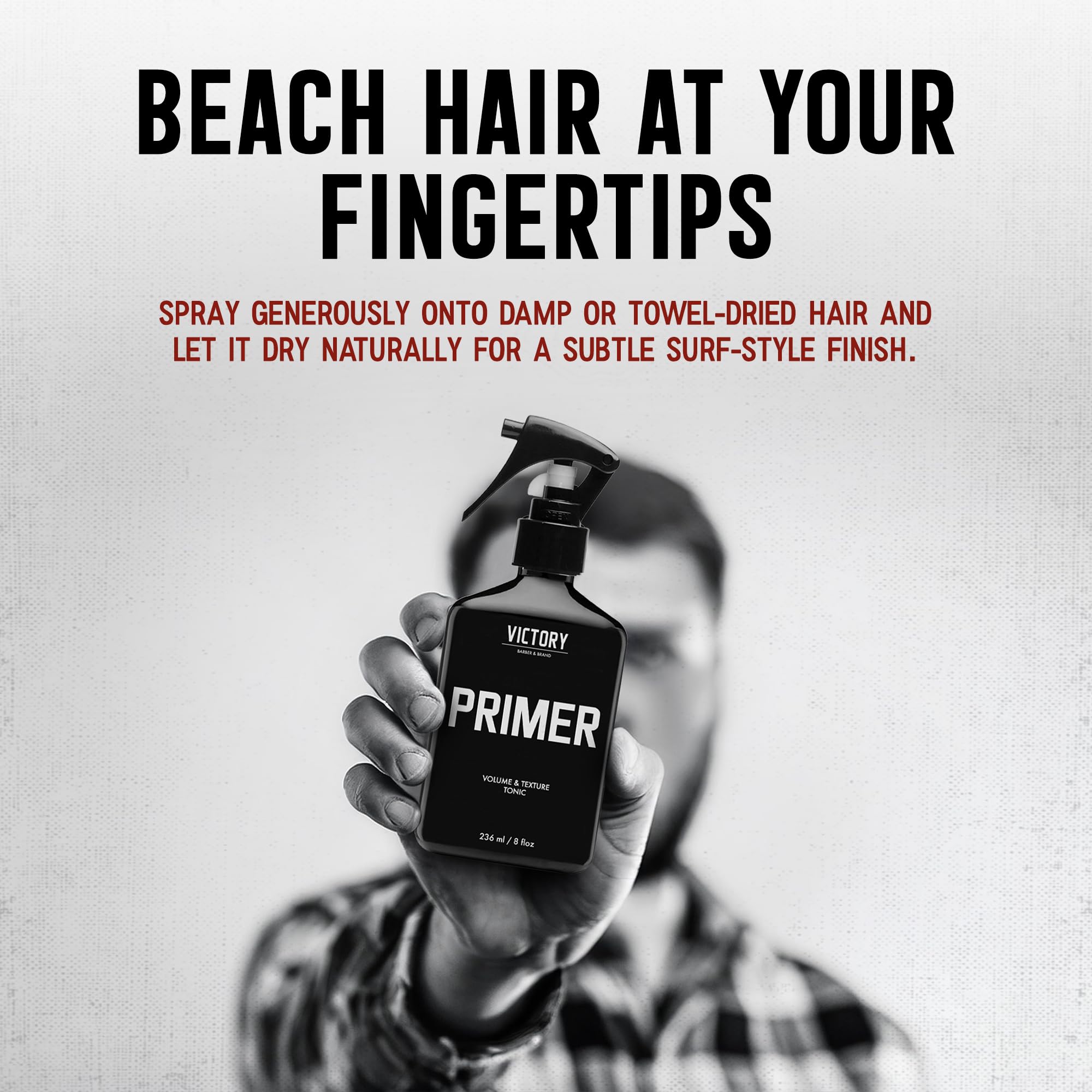 Victory Primer barber-shop-origin reflects professional-grade design for barbershop-ready looks.