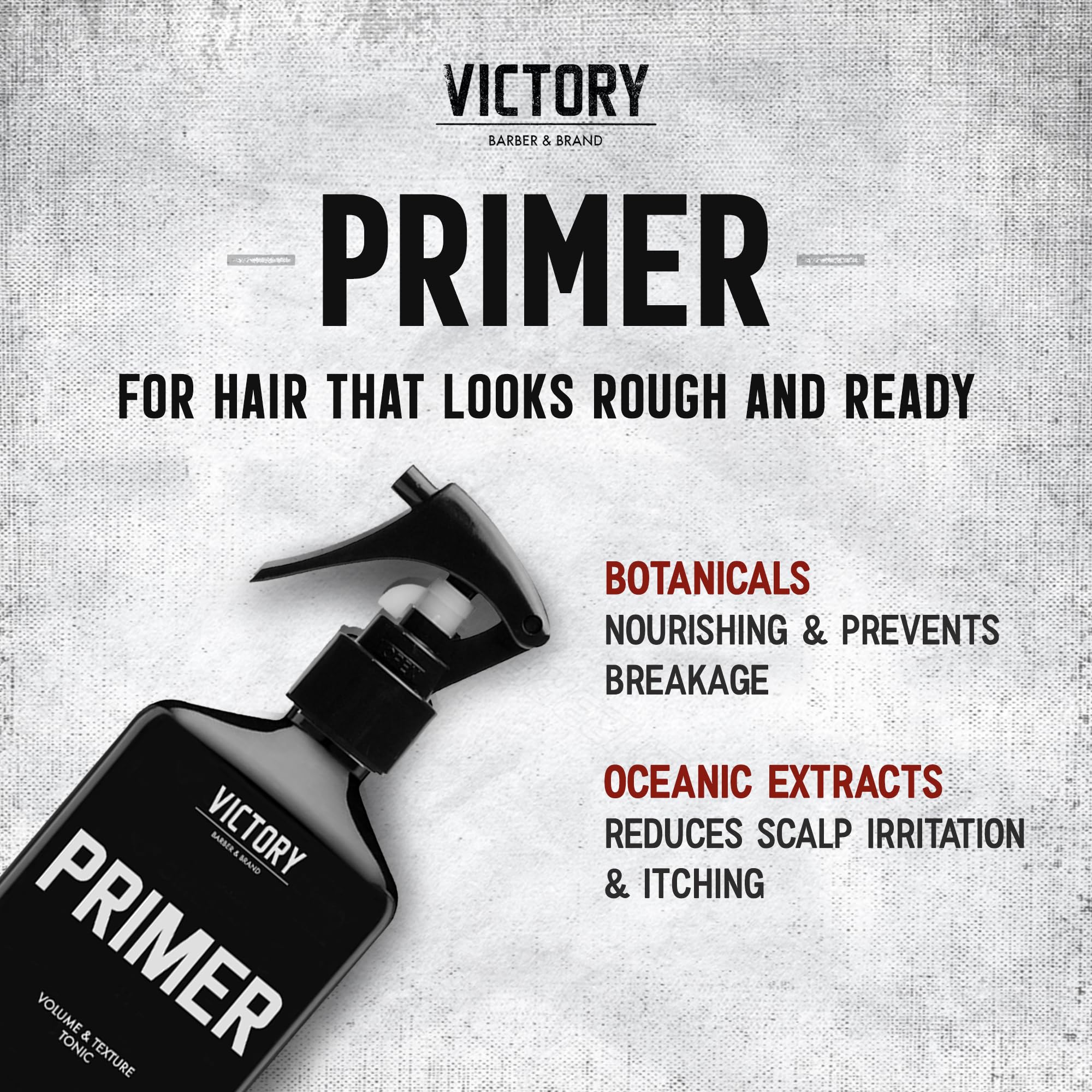 Victory Primer spray-mist delivers grip and volume without excessive dryness.