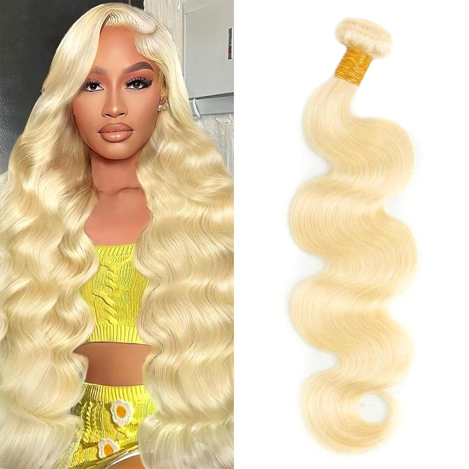 VICYAO 613 blonde body wave bundle 26 inch ready to blend with natural hair