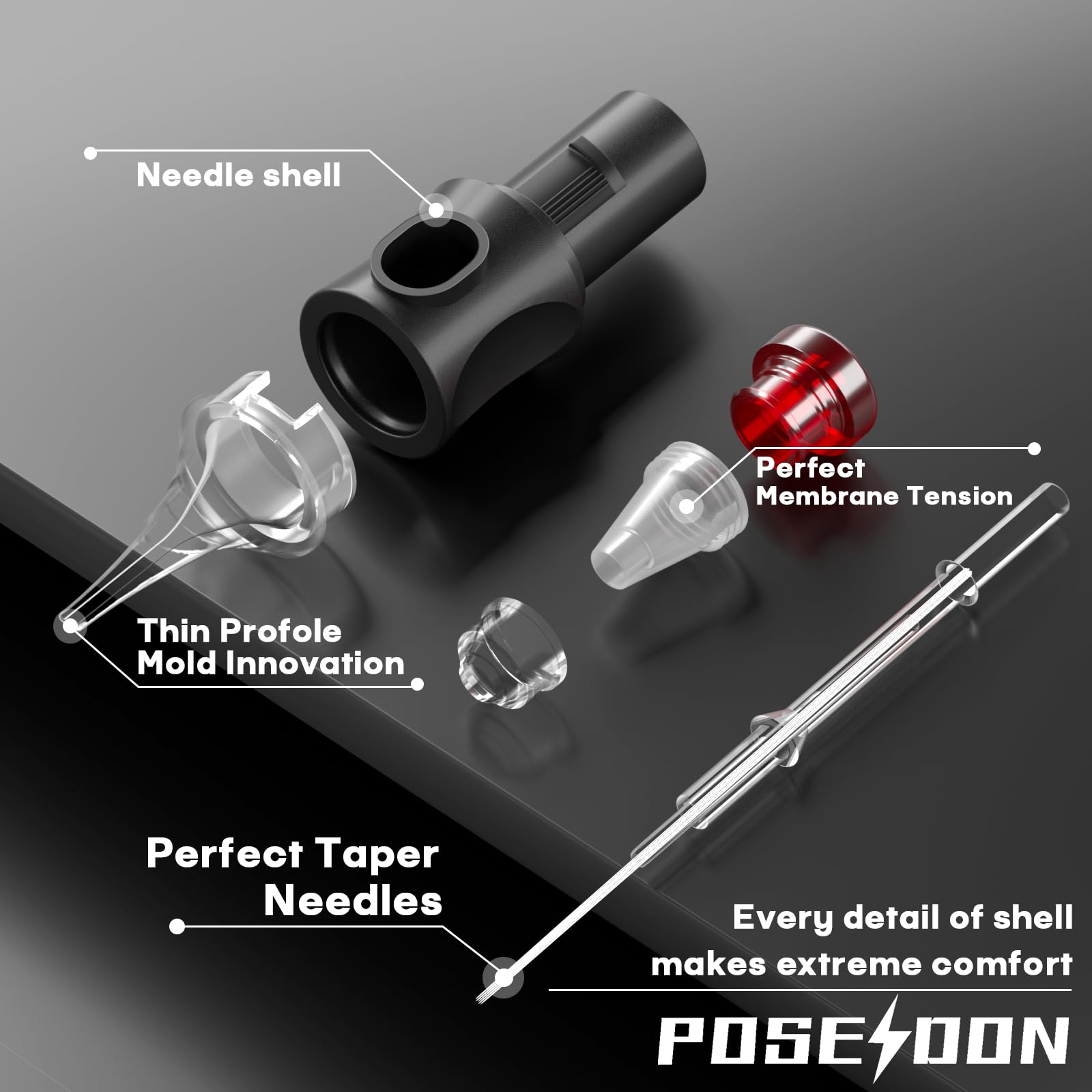 Vidattx Poseidon 1207RS needle for shading versatility