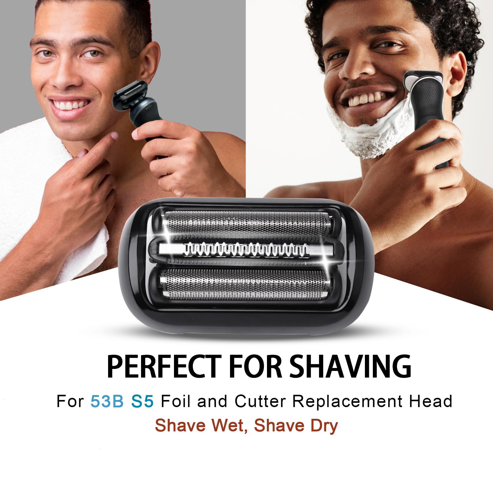 VIDSA 53B head precision teeth close-up for smoother skin-friendly shaving.