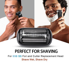 VIDSA 53B head precision teeth close-up for smoother skin-friendly shaving.