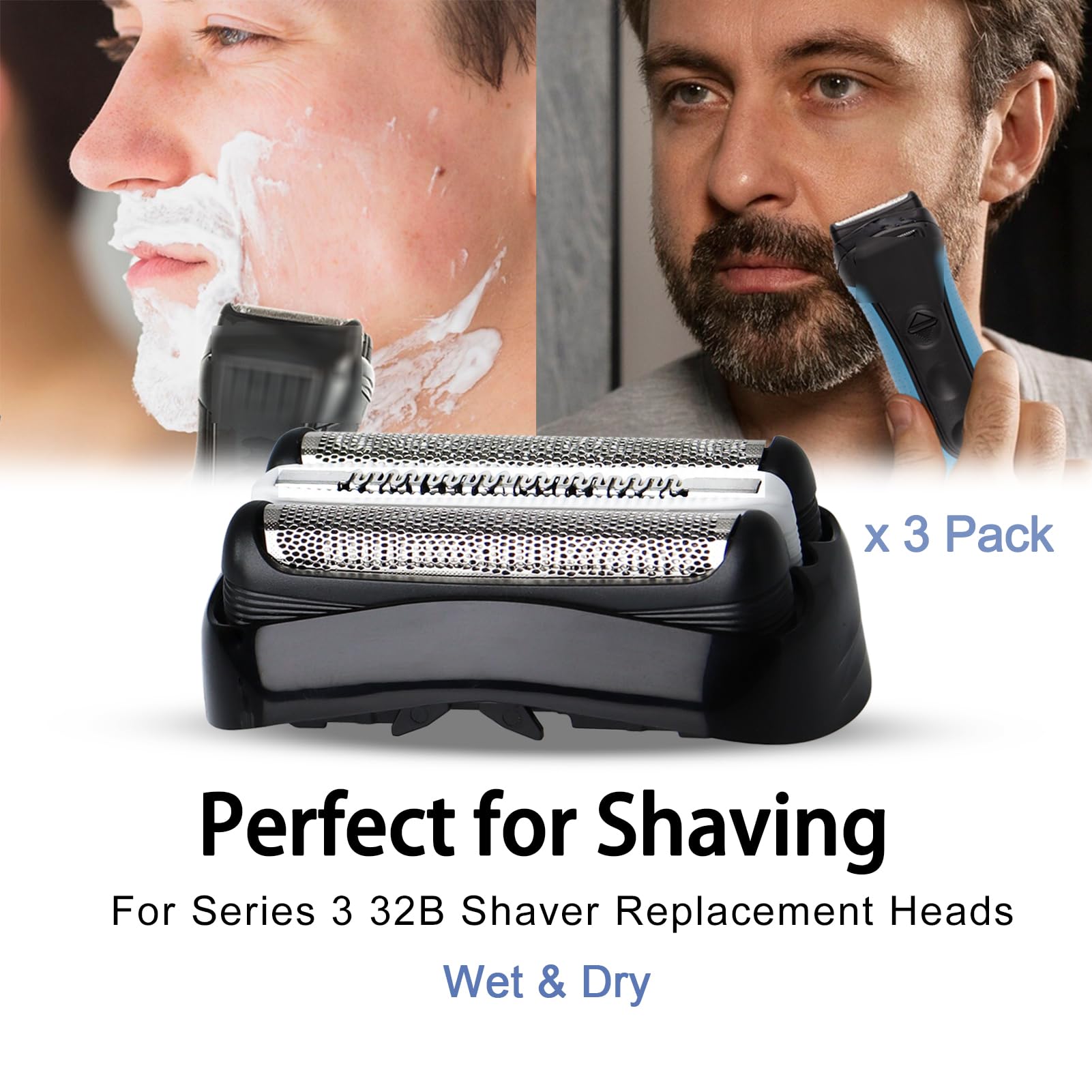VIDSA S3 replacement heads for wet and dry shaving
