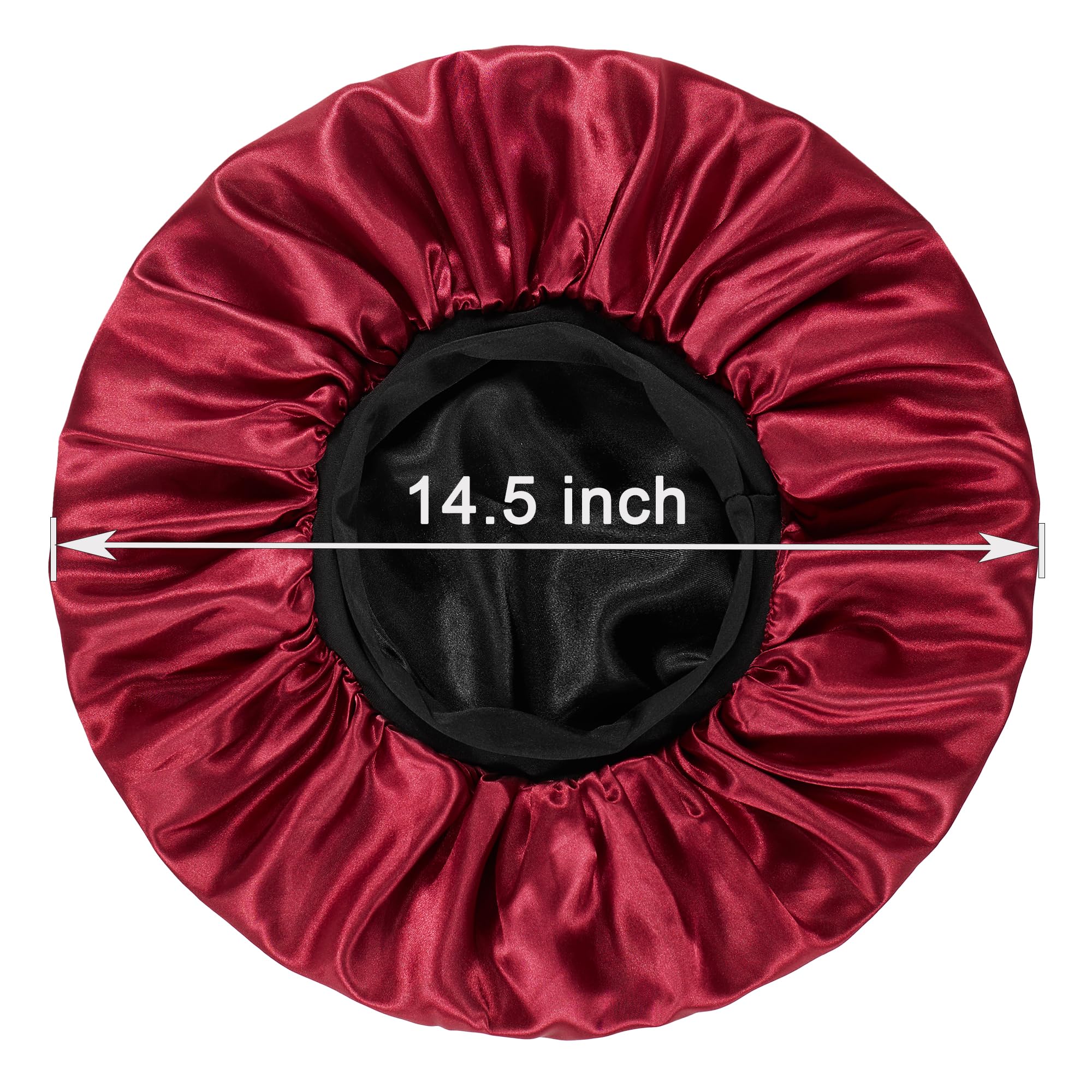 Vidsel satin bonnet wearing use demonstrates hair protection for curly and braided hair.