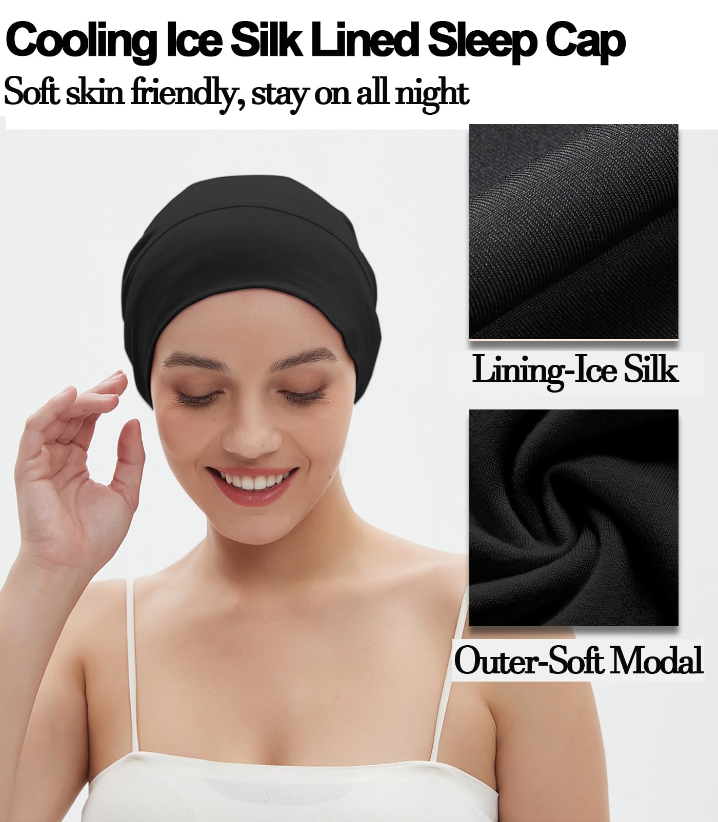 vidsel sleep cap sweat-proof lightweight for comfortable nights