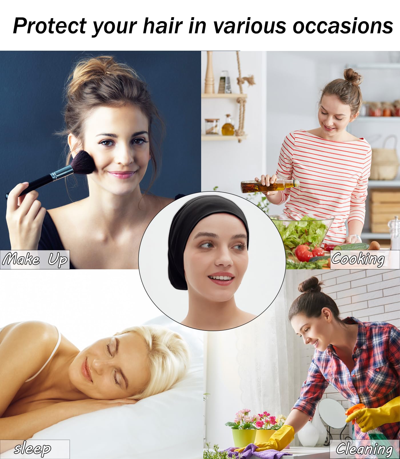 vidsel sleep cap travel-friendly design keeps hair neat on trips
