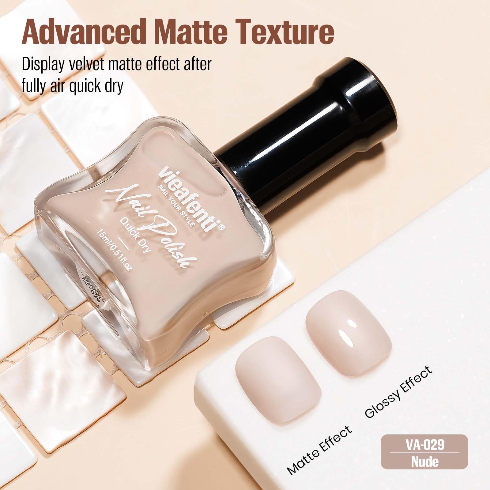 Vieafenti velvet finish showcases a non glossy matte texture