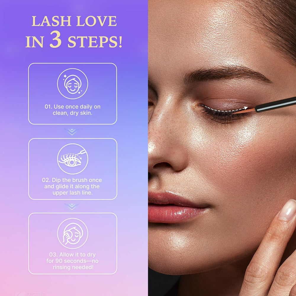 VieBeauti Lash Serum swatch on hand shows smooth, easy-glide texture.