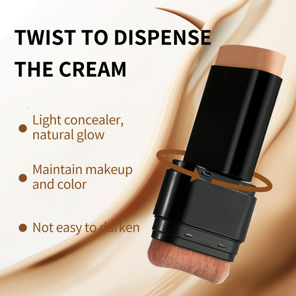 Vienflona Foundation Stick foundation end close-up showing full-coverage formula.