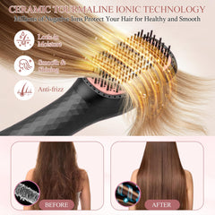 VIGNONY 3-in-1 settings show adjustable heat and speed for all hair types.