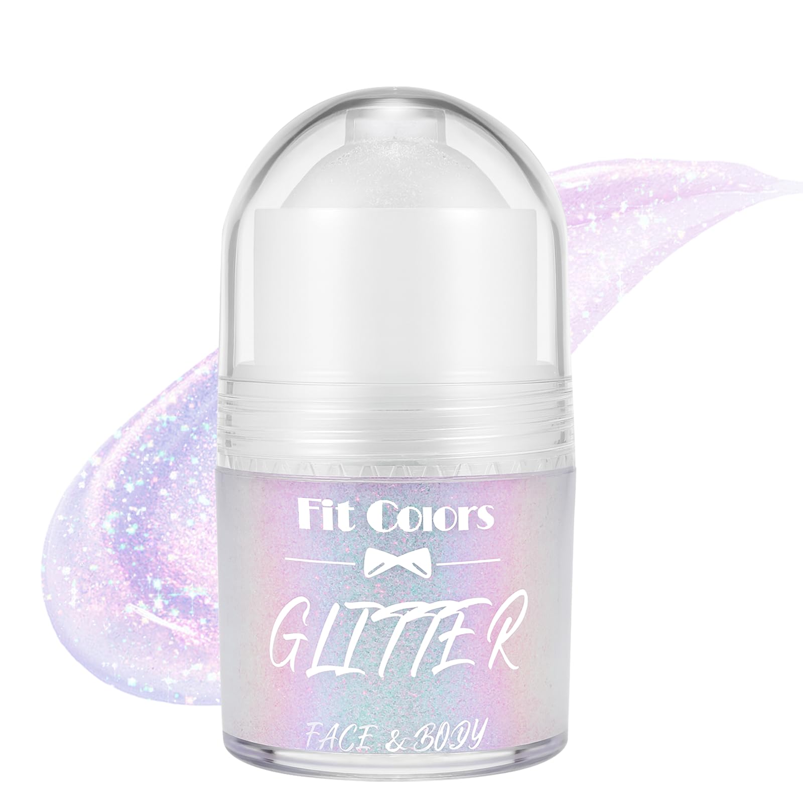Vigorder roll-on body glitter bottle demonstrates even application on skin