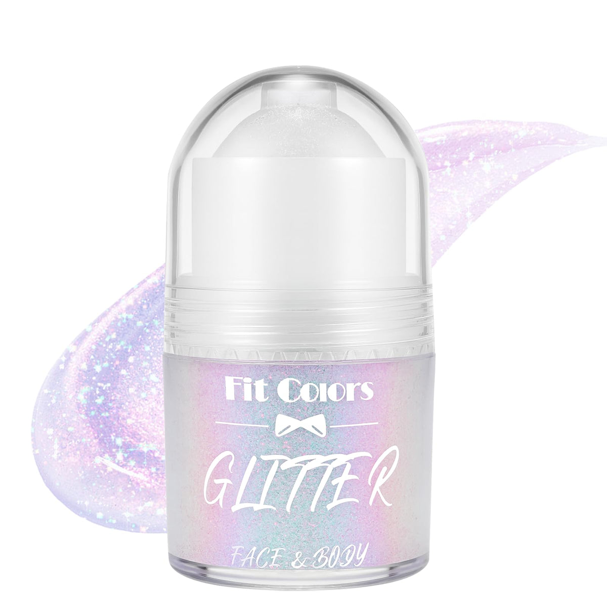 Vigorder roll-on body glitter bottle demonstrates even application on skin