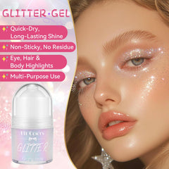 Vigorder roll-on body glitter rollerball enables hands-free sparkle application