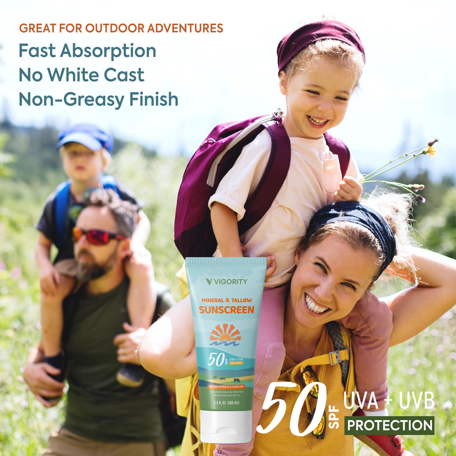 Vigority beef tallow sunscreen reef-safe claim without harmful chemicals