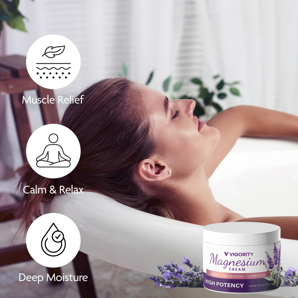 Application on a child's arm showing a soothing bedtime ritual with Vigority lotion.