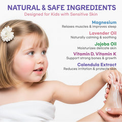 Vigority Magnesium Lotion application on kid's arm – gentle massage for relaxation