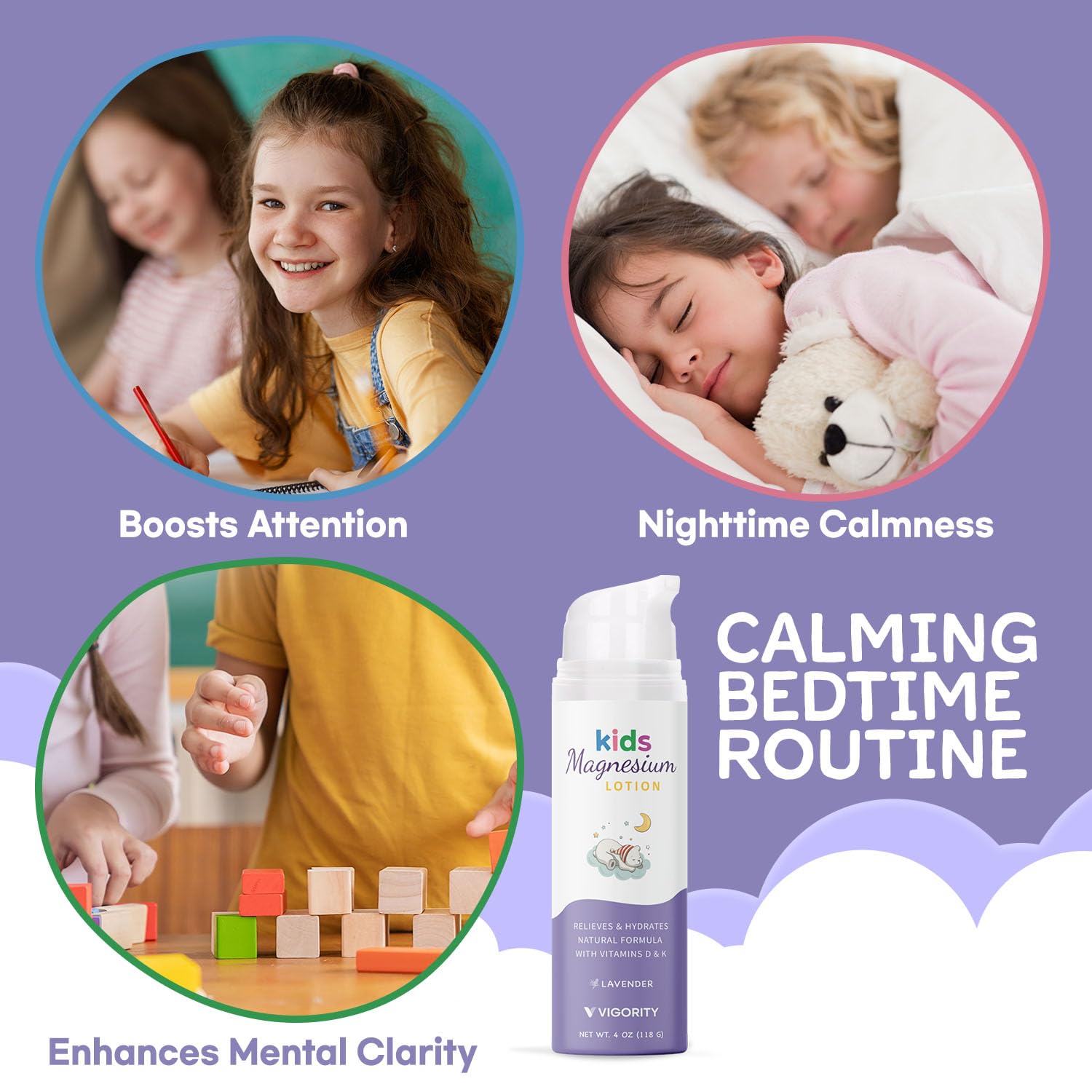 Vigority Magnesium Lotion lavender scent – enhances bedtime ritual with calming aroma