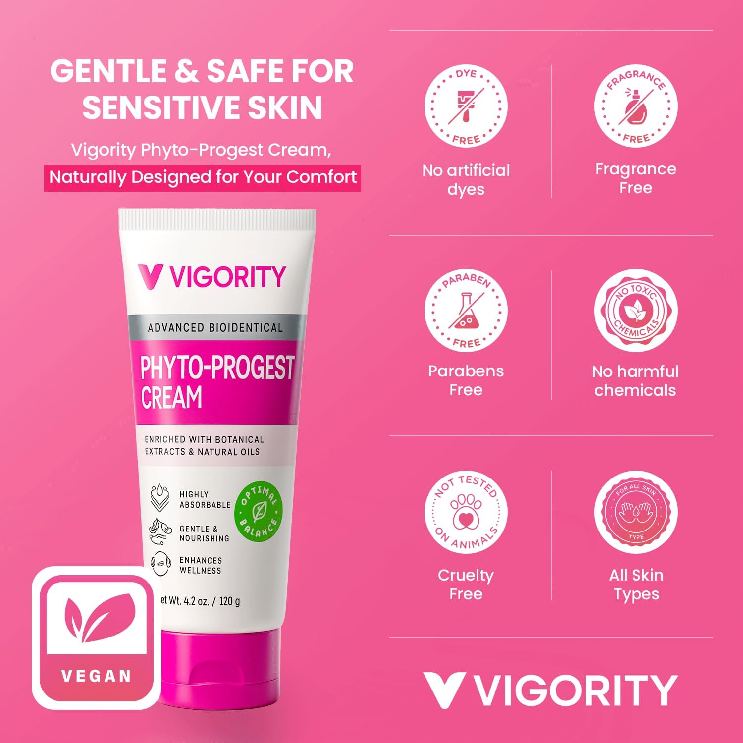 Vigority Phyto-Pro Cream application routine scene suggests calming, balanced hydration during busy days.