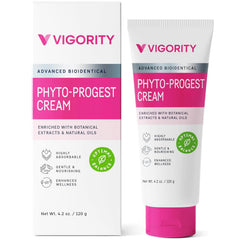 Vigority Phyto-Pro Cream bottle closeup showcases hydrating botanicals for daily care.