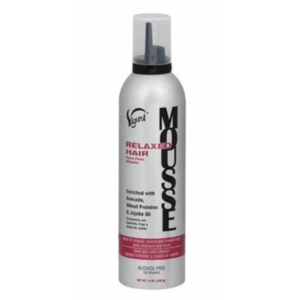 Vigorol Relaxed Hair Mousse bottle for smooth, frizz-free styling and light hold.
