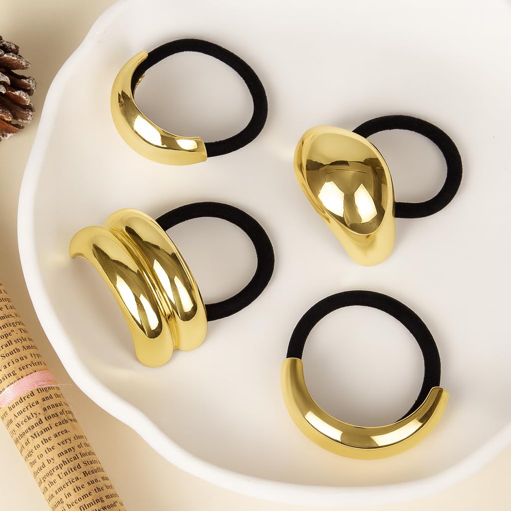 Vigorpace gold hair ties packaged as a stylish gift for women and girls.