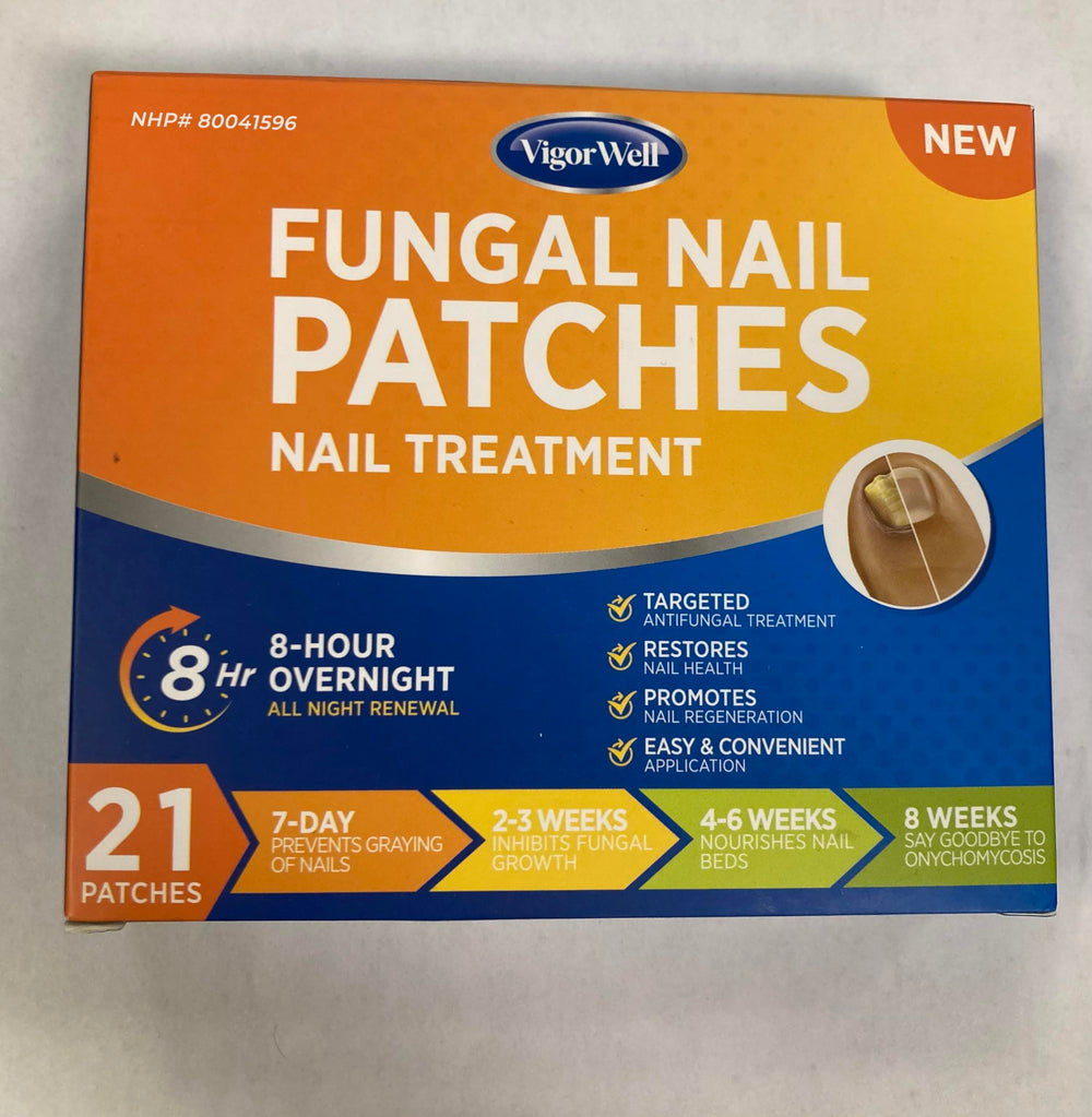Visible results from using VigorWell fungal nail patches overnight.