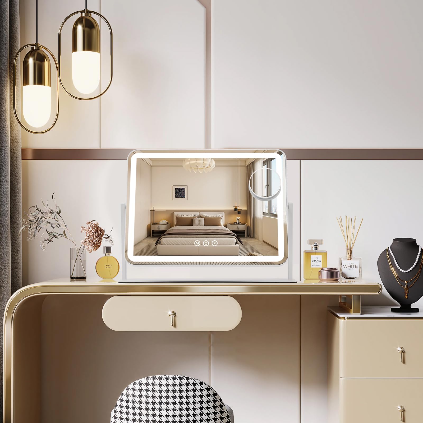 ViKert vanity mirror dimmable lighting for customizable brightness