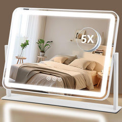 ViKert vanity mirror front view with lights for clear makeup application