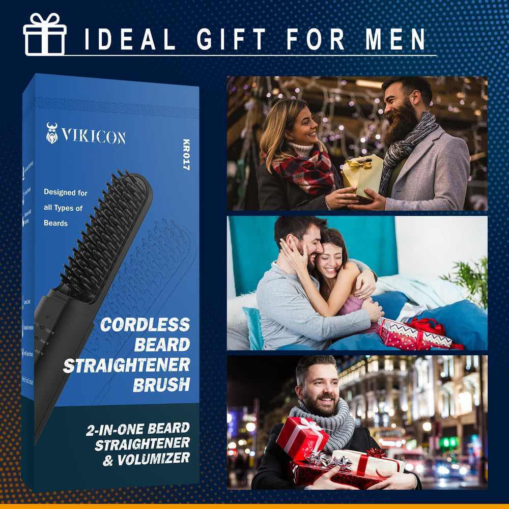 VIKICON beard straightener cleaning cover included for easy maintenance