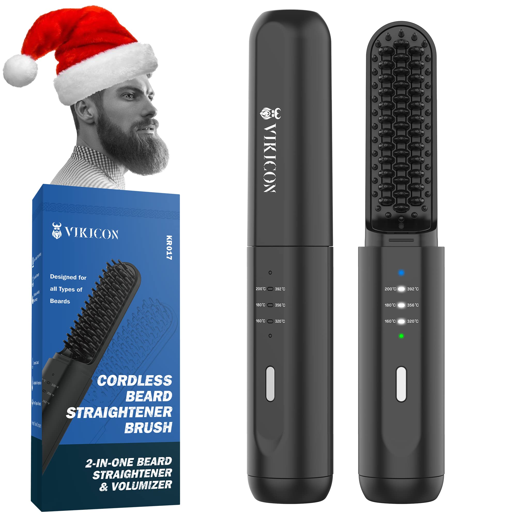 VIKICON beard straightener cordless usage for quick on-the-go grooming benefits
