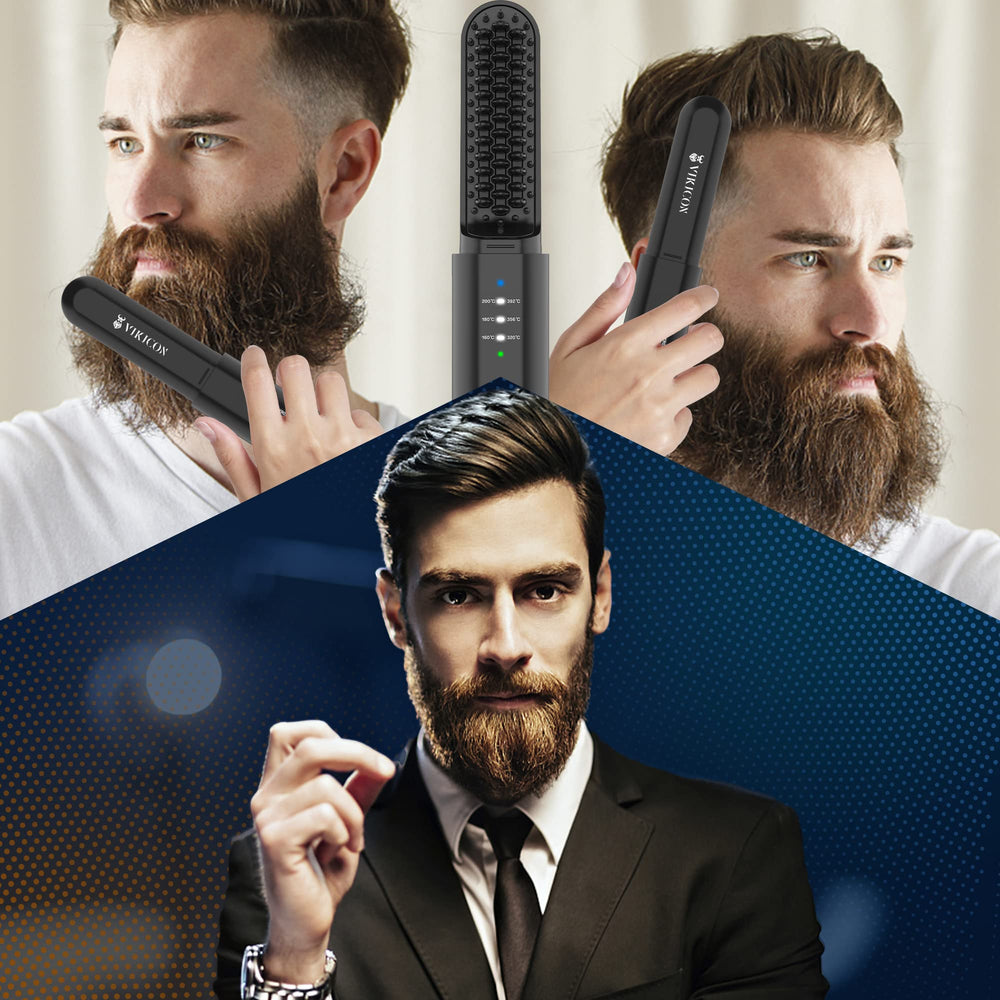 VIKICON beard straightener gift pack ideal for him on special occasions