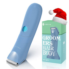 VIKICON bikini-trimmer close-up with ceramic blade for gentle, sensitive-skin grooming.