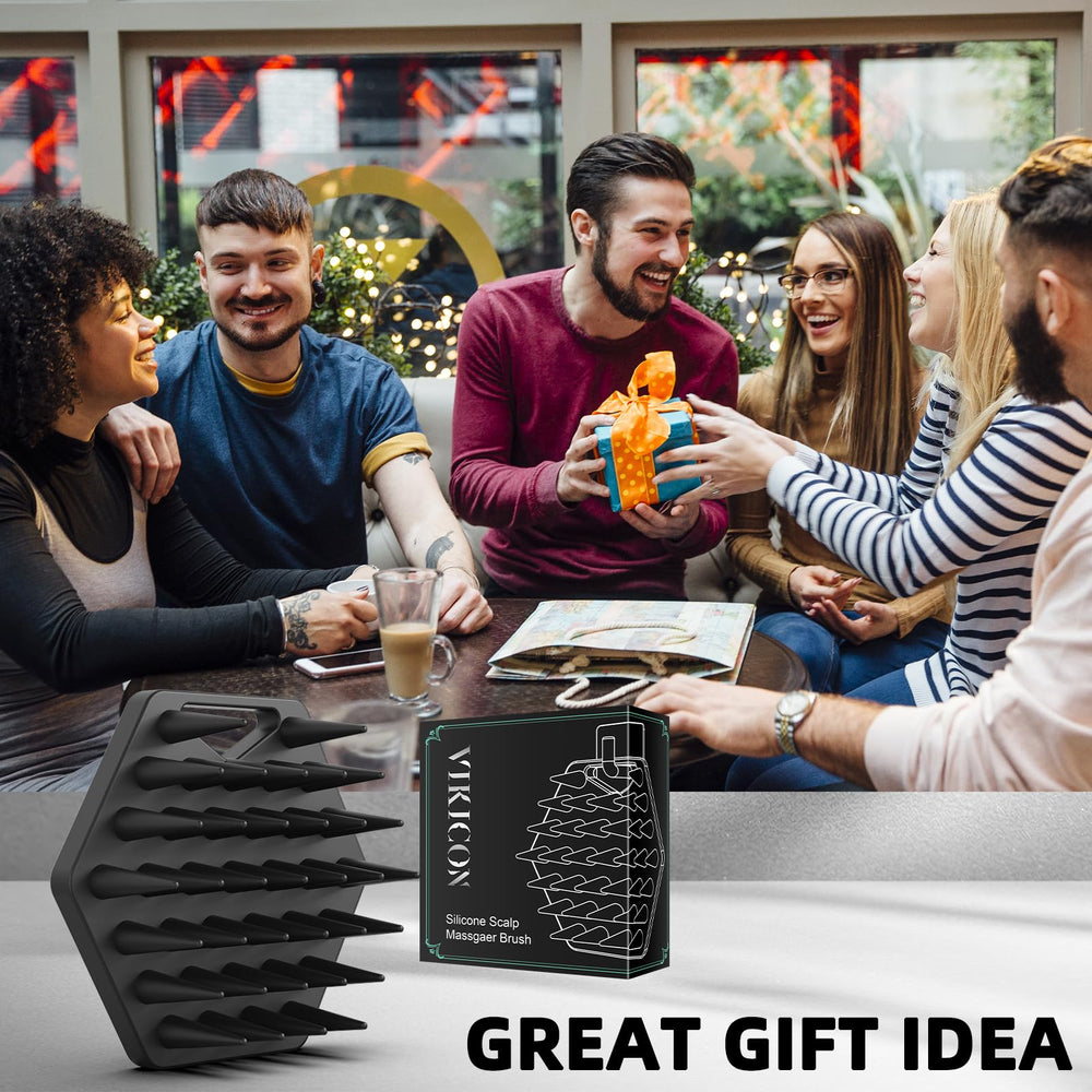 VIKICON gift-for-men-women scalp scrubber, a relaxing present