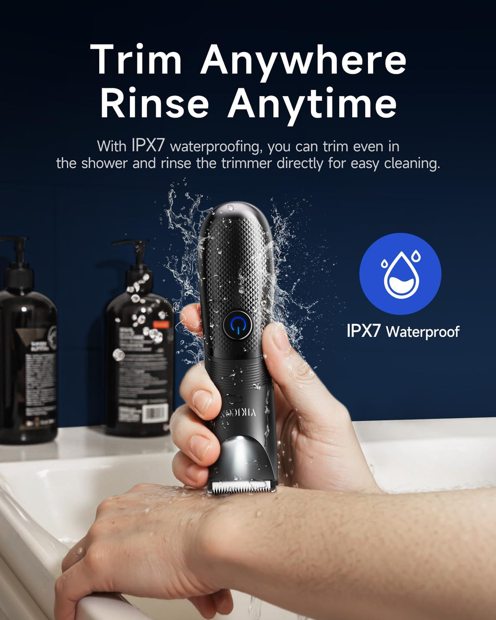 VIKICON Manscape Trimmer ergonomic grip for comfortable grooming
