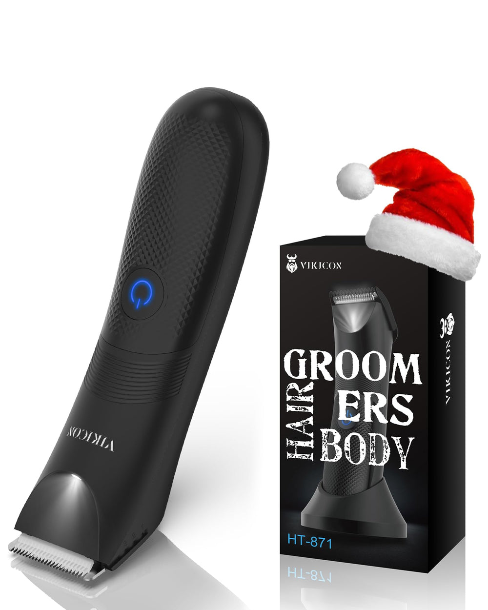 VIKICON Manscape Trimmer LED light for precise grooming in dim light
