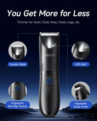VIKICON Manscape Trimmer waterproof design for safe shower use