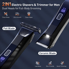 VIKICON No-Nick Razor with LED light for precise grooming in low light