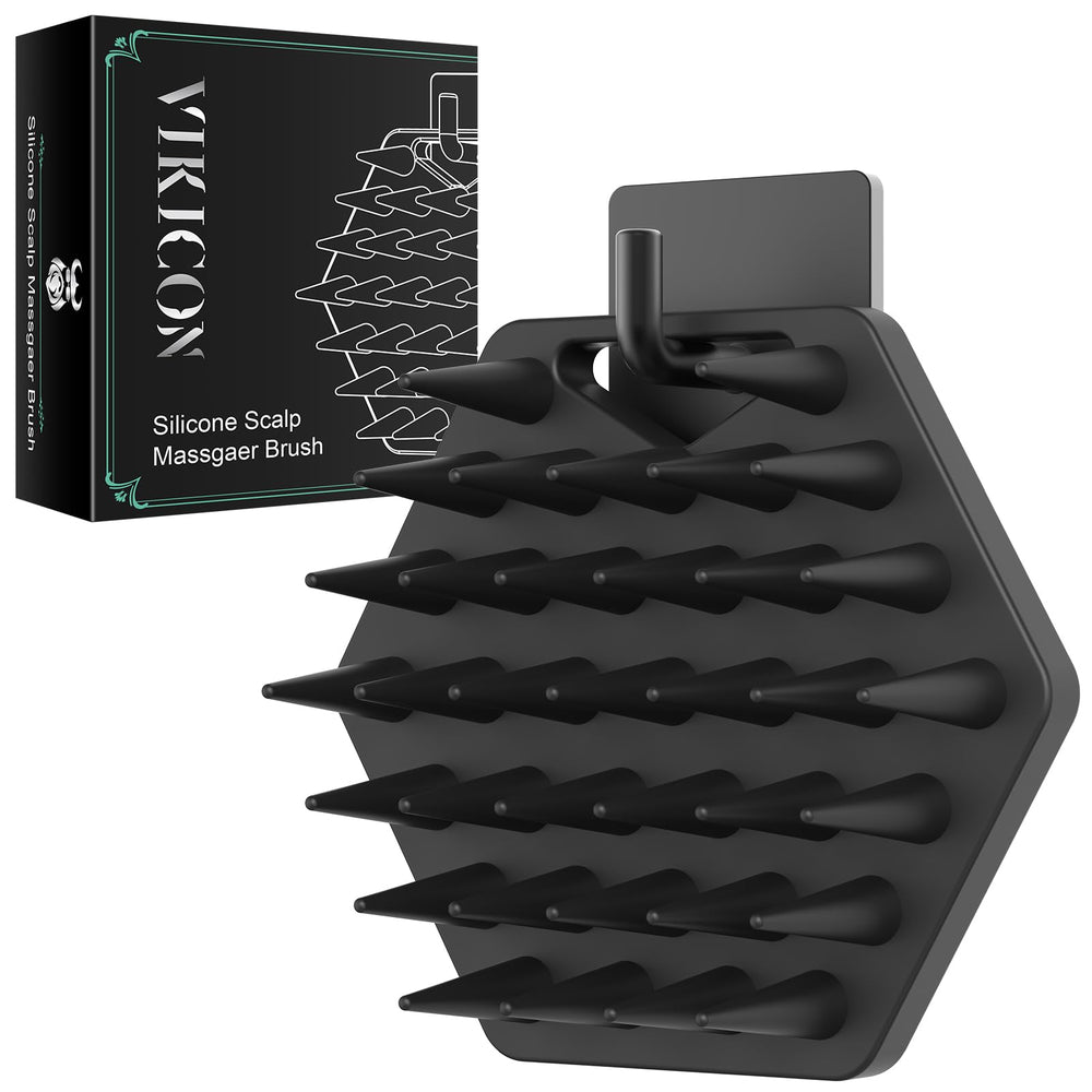 VIKICON silicone scalp massager with durable one-piece design for long-lasting use